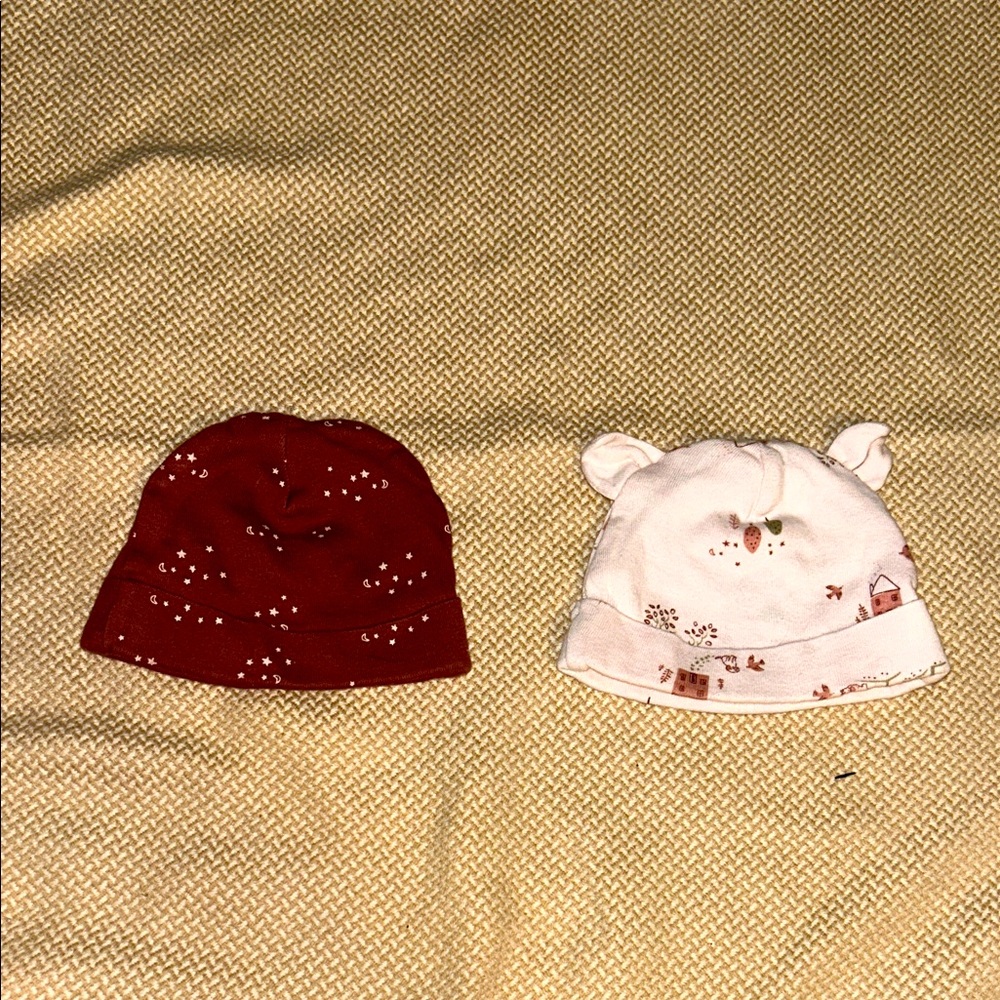 Gerber Brown Baby Beanie with Star Pattern